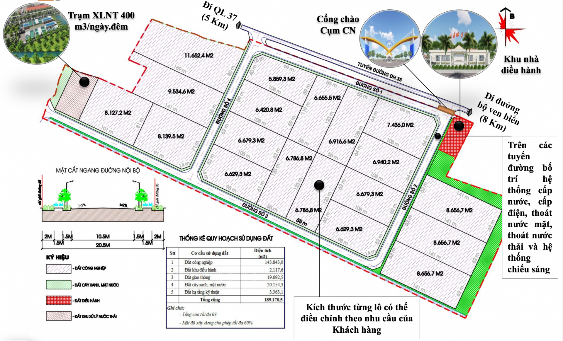 Lô đất 2,2ha vị trí đẹp Cụm công nghiệp Nam Hà, Thái Bình